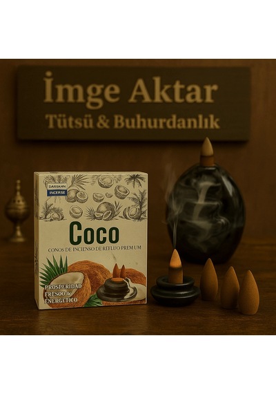 Darshan İncense Coconat Geri Akış Tütsü 10 Adet Çok Renkli
