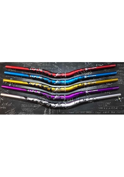 Lunje Alüminyum 31.8 780 Mm Riser Mtb Gidon Bisiklet Gidonu Turuncu Siyah