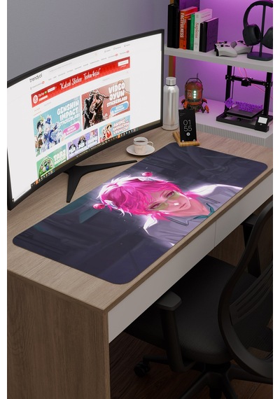 Saiki Kusuo Anime V3 - 90x40 Xxl Gaming Kauçuk Kaymaz Taban Mouse Pad Fare Altlığı
