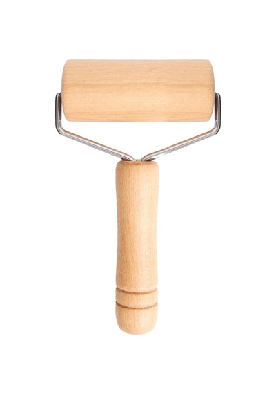 Ahşap Saplı Silindir Hamur Açıcı 19 Cm Pratik Hamur Şekillendirici Merdane