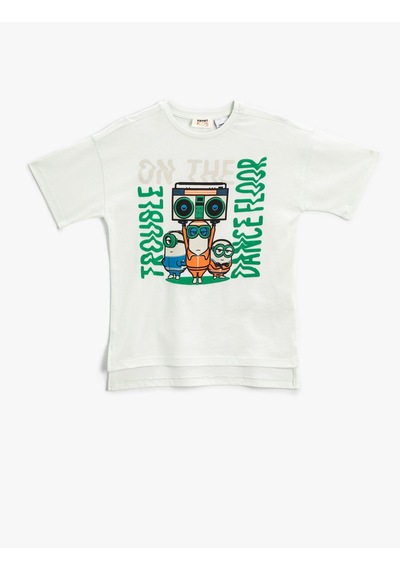 Koton Minions Baskılı Tişört Lisanslı Kısa Kollu Bisiklet Yaka Pamuklu Mınt 2skb10451tk Mint