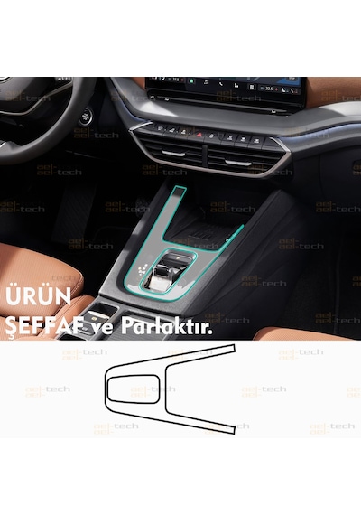 Skoda Octavia Uyumlu Vites Etrafı Orta Konsol Tpu Koruyucu 2021-2026