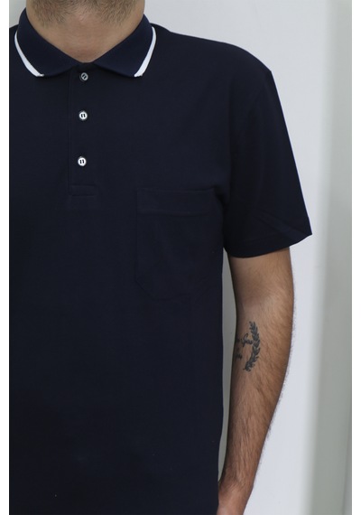 Dmc Tekstil Erkek Düz Spor Kesimli Normal Kalıp Polo Yaka Tek Cepli T-shirt Koyu Lacivert Dmc Tekstil Erkek Düz Spor Kesimli Normal Kalıp Polo Yaka Tek Cepli T-shirt Koyu Lacivert