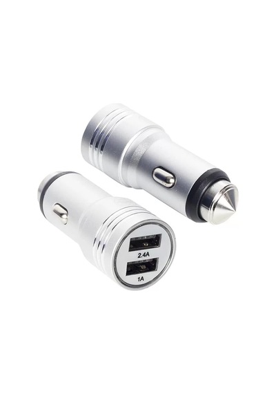X-633 Çift Usb'li 3.1 Amper Metal Çakmaklık Araç Şarj