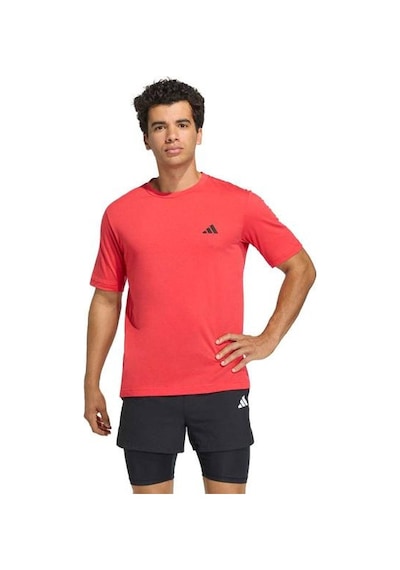 Adidas Workout Essentials Feelready Erkek Kırmızı Yuvarlak Yaka Tişört Kırmızı