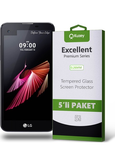 LG X Power ile Uyumlu Kırılmaz Temperli Ekran Koruyucu Cam Ekonomik 5'li Paket
