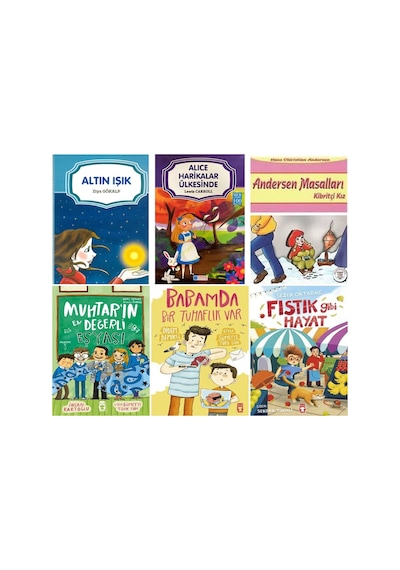 İlkokul 1.2.ve 3.sınıf Okuma Seti 6 Kitap Muhtarın En Değerli Eşyası,babamda Bir Tuhaflık Var, Fıstık Gibi Hayat