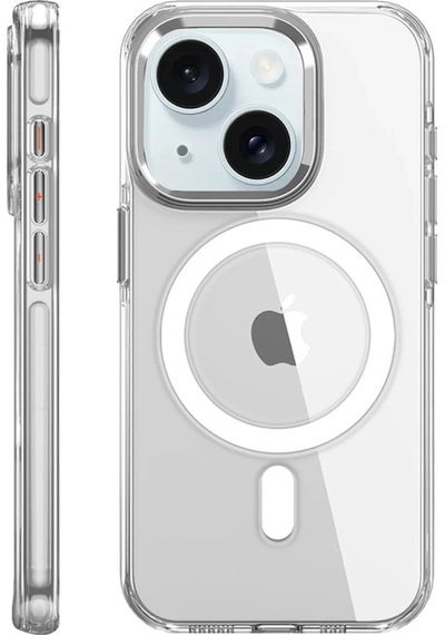 Cosmotex Joko Apple, Uyumlu iPhone 15 Pro Kılıf Crystal Magsafe Kapak - Şeffaf