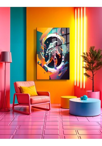 Space/uzay Yapay Zeka Özel Tasarım Cam Tablo Ofis, Mutfak Çocuk Odası, Salon 97
