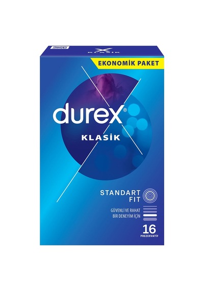 Durex Klasik Prezervatif 16'lı - 4 Adet Tarı