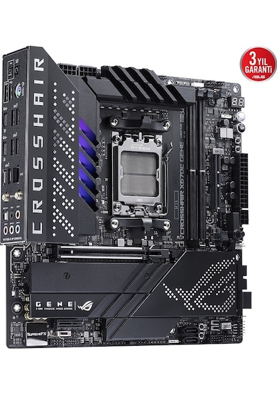 Asus Rog Crosshaır X670e Gene Amd X670 Am5 Ddr5 6400 2xusb4 Thunderbolt 3x M2 Usb3.2 Wifi 6e Aura Rgb 2.5gbit Lan Matx Anakart