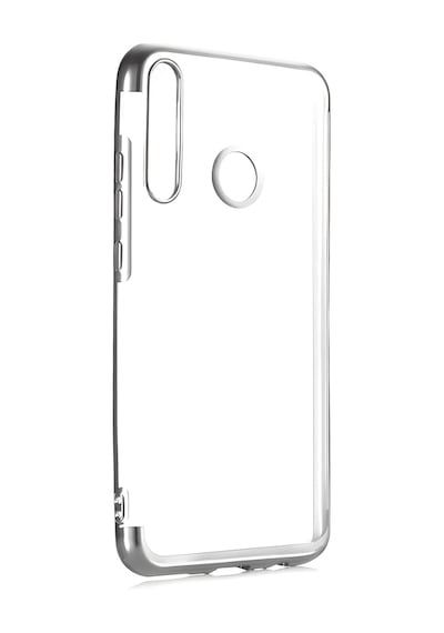 Huawei Y6p Kılıf Dört Köşeli Lazer Silikon Kılıf Gri