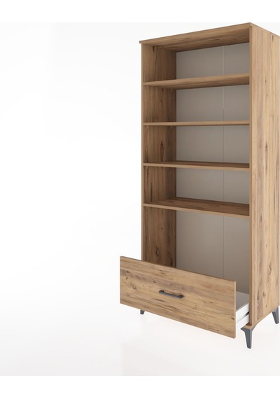 Hyperion Dolap 4 Raflı Tek Çekmeceli 88x44x195 Çam-çam Çam