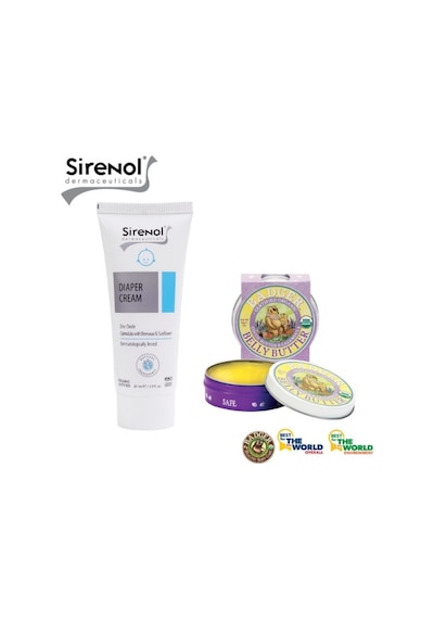 Badger Karın Bölgesi Nemlendirici Krem 56 G + Sirenol Bebek Pişik Kremi 87 ML