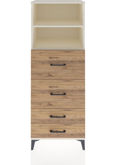 Hyperion Dolap 2 Raflı 4 Çekmeceli 60x44x163 Aytaşı-çam Aytaşı