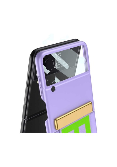 Samsung Uyumlu Galaxy Z Flip 3 Kılıf Zore Flio Kıpta Kapak Pembe