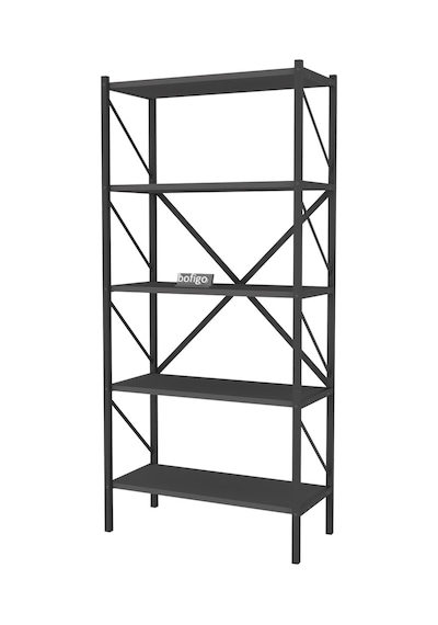 Bofigo Dekoratif 5 Raflı Kitaplık Metal Kitaplık Agora Antrasit Bofigo Dekoratif 5 Raflı Kitaplık Metal Kitaplık Agora Antrasit