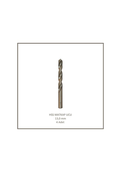 Hss Matkap Ucu 13 Mm, Metal, Ahşap, Plastik İçin 4 Adet