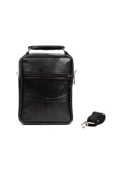 Newish Polo Erkek Hakiki Deri El Omuz Çantası Ve Mekanizmalı Cüzdan 15x19 Cm New101 - Siyah - Antrasit