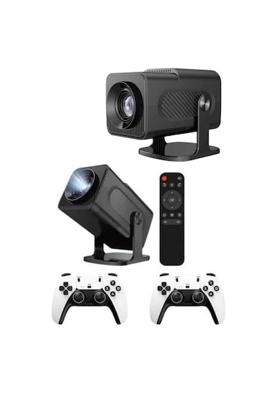 Çift Kollu Game Box Projeksiyon Cihazı Kumandalı Android Tv Dahili Hoparlör Yeni Nesil Najmaddin