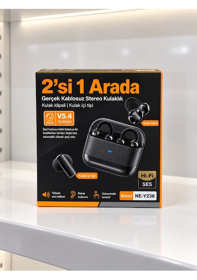 Kablosuz Bluetooth Kulaklık 4 Kulaklıklı 2 Si 1 Arada Siyah - Lisinya
