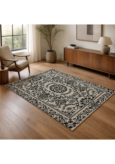 Kartela Halı Veso Halı Kaymaz Taban Makinede Yıkanabilir Halı Antrasit - 60 X 90 Cm