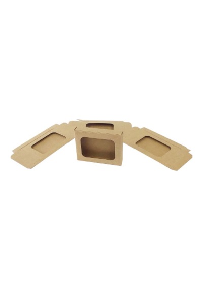 Kraft Sabun Kokulu Taş Mum Kutusu 6x5x1 Cm 500 Adet Renksiz