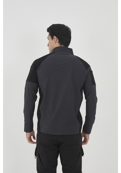 Camp Scoutland Camp138 Outdoor Tactical Su iticili Erkek Antrasit-Siyah Taktik Sweatshirt Antrasit