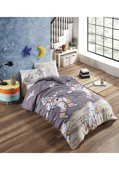 Newhome Ranforce Astronot Tek Kişilik Nevresim Takımı