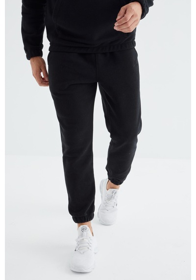 Tommy Life Lacivert Yarım Fermuar Dik Yaka Lastik Paça Polar Erkek Eşofman Takımı - 85159 Lacivert