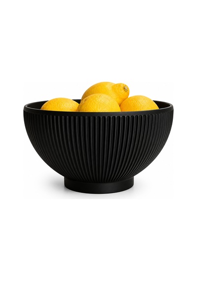 Dekoratif Kase Siyah Modern Minimal Tasarım Sunum Kasesi Masa Üstü Dekor & Çok Amaçlı Kullanım