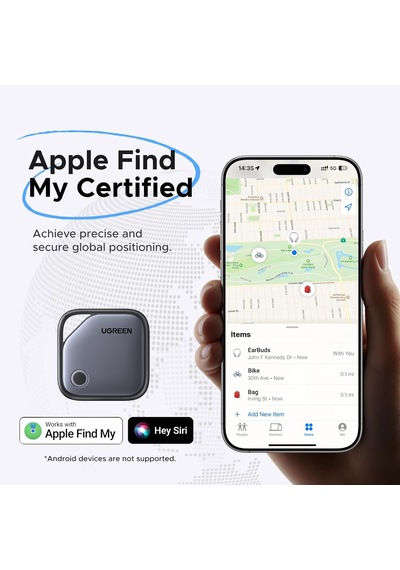 Finetrack, Apple Find My Yalnızca İos İle Uyumlu, Bagaj İçin Bluetooth İzleyici, Anahtar Bulucu, Anahtarlar, Valizler, Değiştirilebilir Pilli Pasaportlar İçin Akıllı Etiket