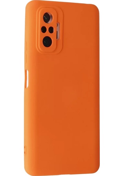 Newface Xiaomi Redmi Note 10 Pro Kılıf Nano İçi Kadife Silikon - Turuncu