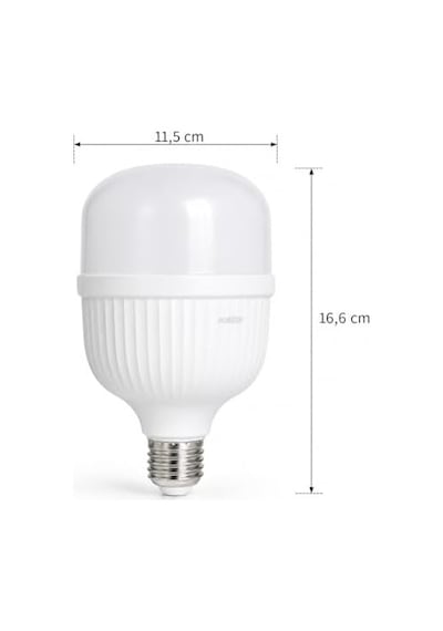 Jumbo Led Ampul 36w 200w Eşdeğer - E27 Duy, 6500k Beyaz Işık, 4000 Lümen, Enerji Tasarruflu Led Lamba, 166x115mm, Ac 220v