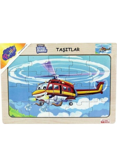 Playwood Ahşap Puzzle 20 Parça Taşıtlar