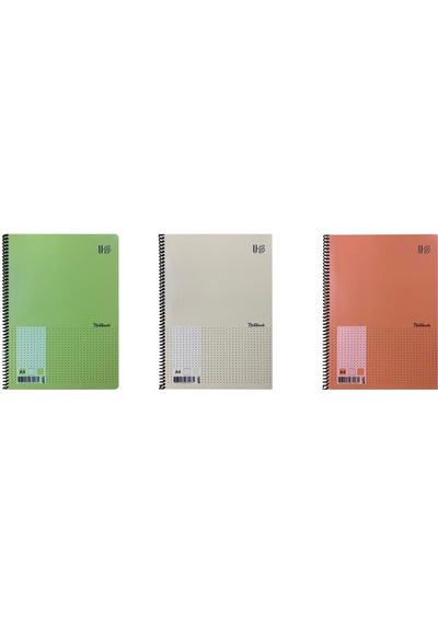 Umut U-Deep A4 Spiralli Defter Pp. Kapak 72 Yp. Çizgisiz 3'lü