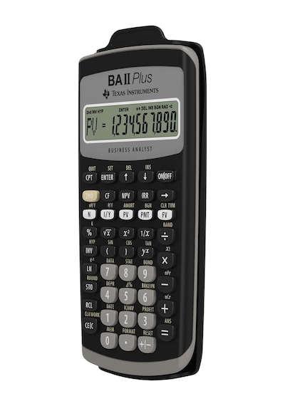 Texas Instruments Ba Iı Plus Finansal Hesap Makinesi Tek Satırlı, 10 Haneli Ekran, Pille Çalışır Siyah-gri Çok Renkli