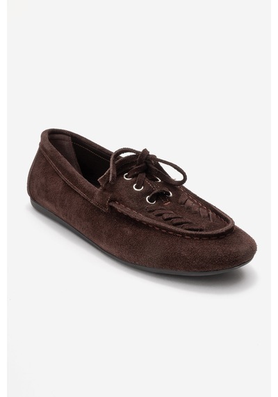 Luvishoes Lorven Kahverengi Süet Hakiki Deri Bağcıklı Kadın Loafer Ayakkabı Kahverengi Luvishoes Lorven Kahverengi Süet Hakiki Deri Bağcıklı Kadın Loafer Ayakkabı Kahverengi
