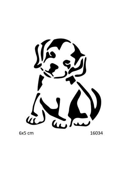 Airbrush Tattoo Tatlı Köpek Yapışkanlı Stencil Süsleme Ve Boyama Kalıbı
