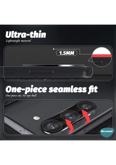 Samsung Galaxy S23 Plus Kamera Lens Koruma Camı V2 Siyah Galaxy S23 Plus İle Uyumlu Ekran Koruyucu Diğer