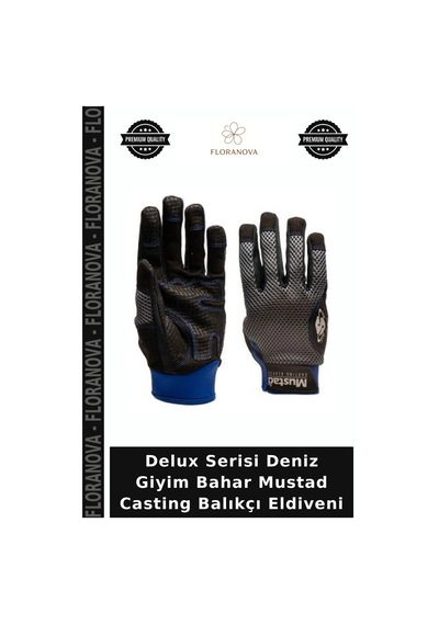 Floranova Delux Serisi Deniz Giyim Bahar Mustad Casting Balıkçı Eldiveni Çok Renkli
