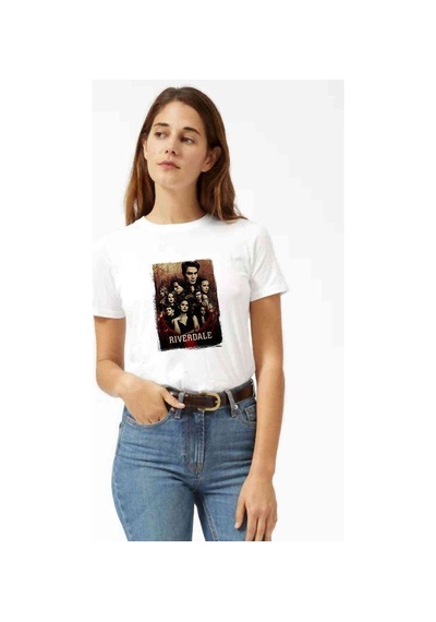 Riverdale Wallpaper Kadın Beyaz Tshirt