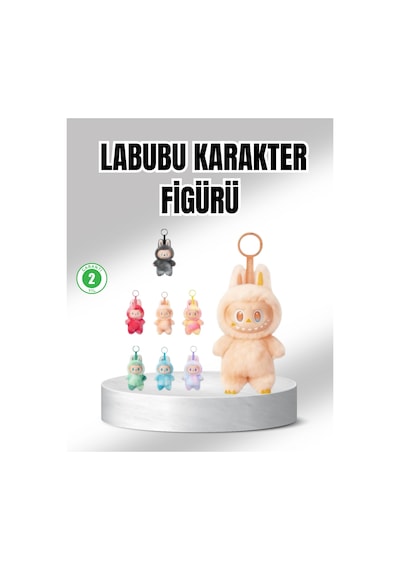 Labubu - 485 - Peluş Oyuncak Koleksiyonluk Yumuşak Dekoratif Figür - Muratech - 20 Cm Diğer