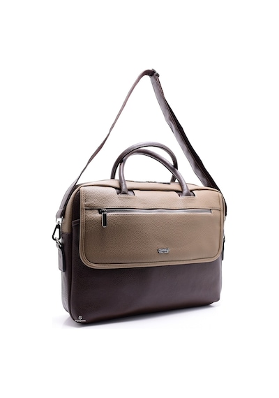 Kahverengi Gövde Vizon Kapak Unisex Laptop & Evrak Çantası Kahverengi