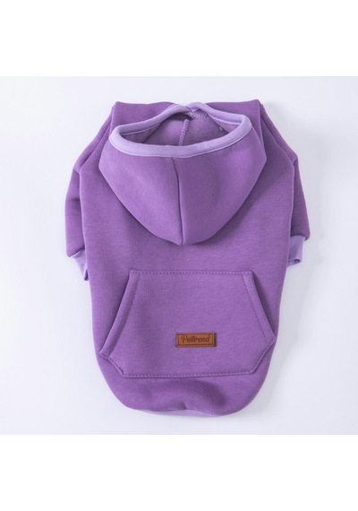 Pettrend Lila Kanguru Cepli Kedi Köpek Hoodie Sweatshirt