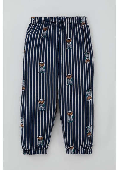 Breeze Erkek Bebek Pijama Takımı Sevimli Ayıcık Figürlü 9 Ay-3 Yaş, Lacivert Lacivert