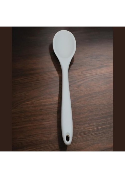 Silikon Pişirme Ve Servis Kaşık- 27,5 Cm Krem Renkli Özel Seri