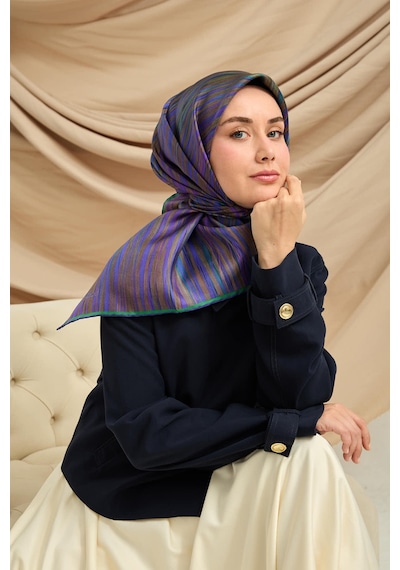 Silk Home Twill İpek Eşarp 11484-47 Yeşil, Mor, Haki, Lacivert, Leylak