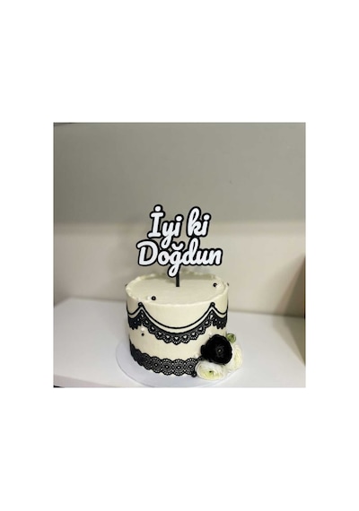 İyi Ki Doğdun Yazılı Pasta Üstü Süsleme Doğum Günü Partisi Kutlama 3d Butik Pasta Dekoru