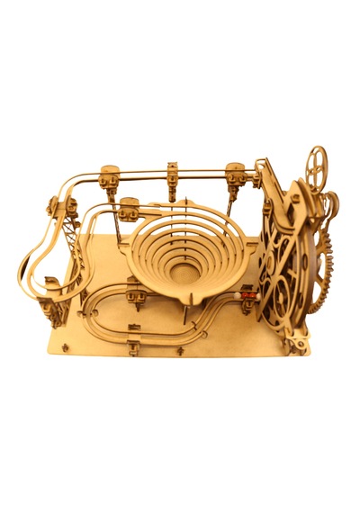 Marble Run Misket Oyunu Ahşap Maket 263 Parça Ahşap 3d Puzzle Marble Run Mekanik Maket Seti - 3d Ahşap Bilye Yolu Maketi